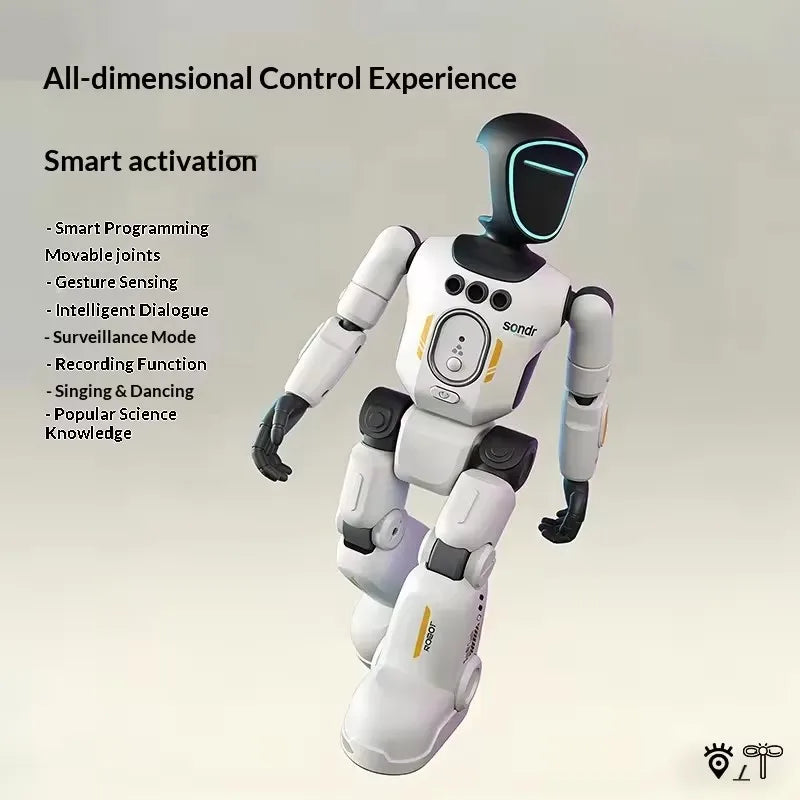 Robô Humanoide Inteligente com IA Programável com Controle Remoto 2.4G,