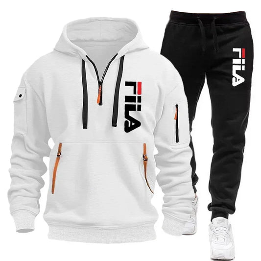 conjunto de moda masculina esportiva 2026, compostos por blusão de moletom.