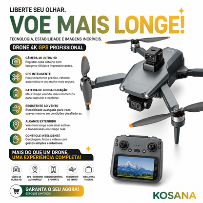 New L600 Pro Max Professional Drone With 8K Camera 3-Axis Gimbal WIFI 360° Obstacle Avoidance Large Screen FPV Brushless RC Dron