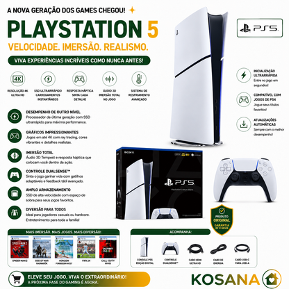 PlayStation 5 Digital Edition 825GB 1 Sony White Control