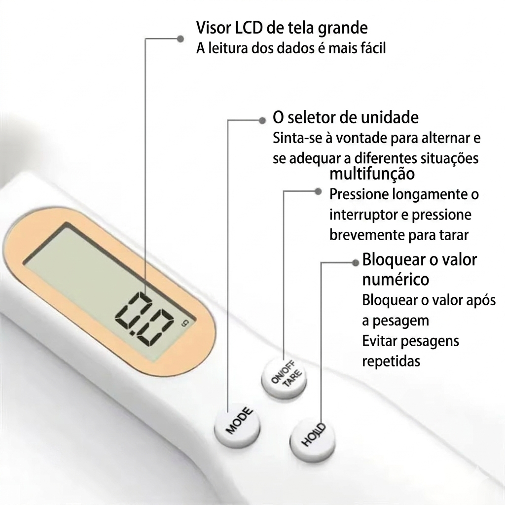 Colher Medidora Digital com LCD
