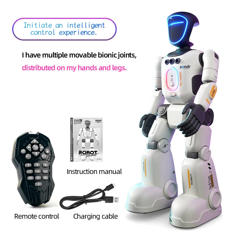 Robô Humanoide Inteligente com IA Programável com Controle Remoto 2.4G,