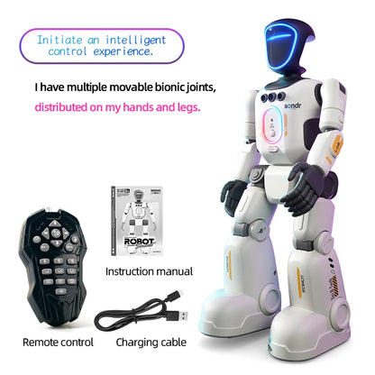 Robô Humanoide Inteligente com IA Programável com Controle Remoto 2.4G,