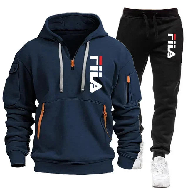 conjunto de moda masculina esportiva 2026, compostos por blusão de moletom.