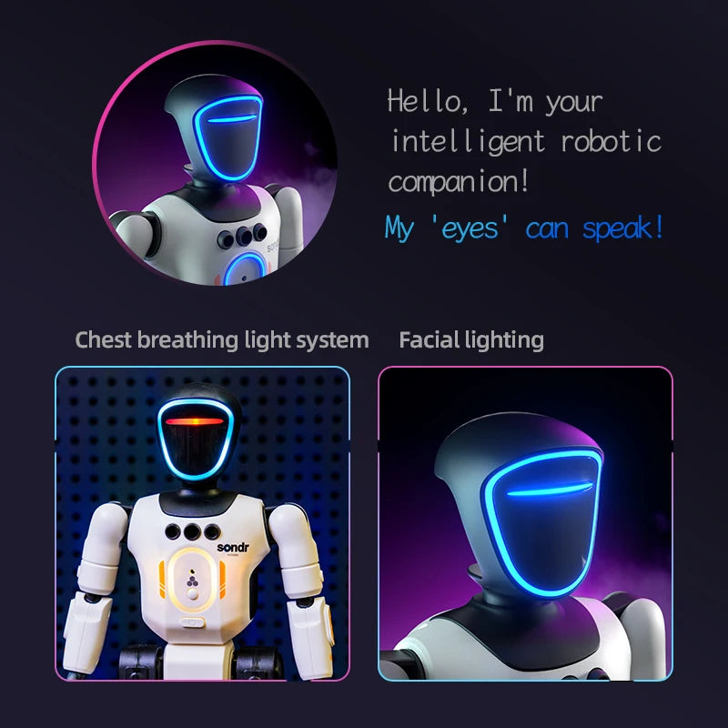 Robô Humanoide Inteligente com IA Programável com Controle Remoto 2.4G,