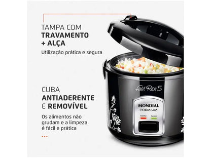 Panela elétrica de arroz Mondial Fast Rice 5 – 220V