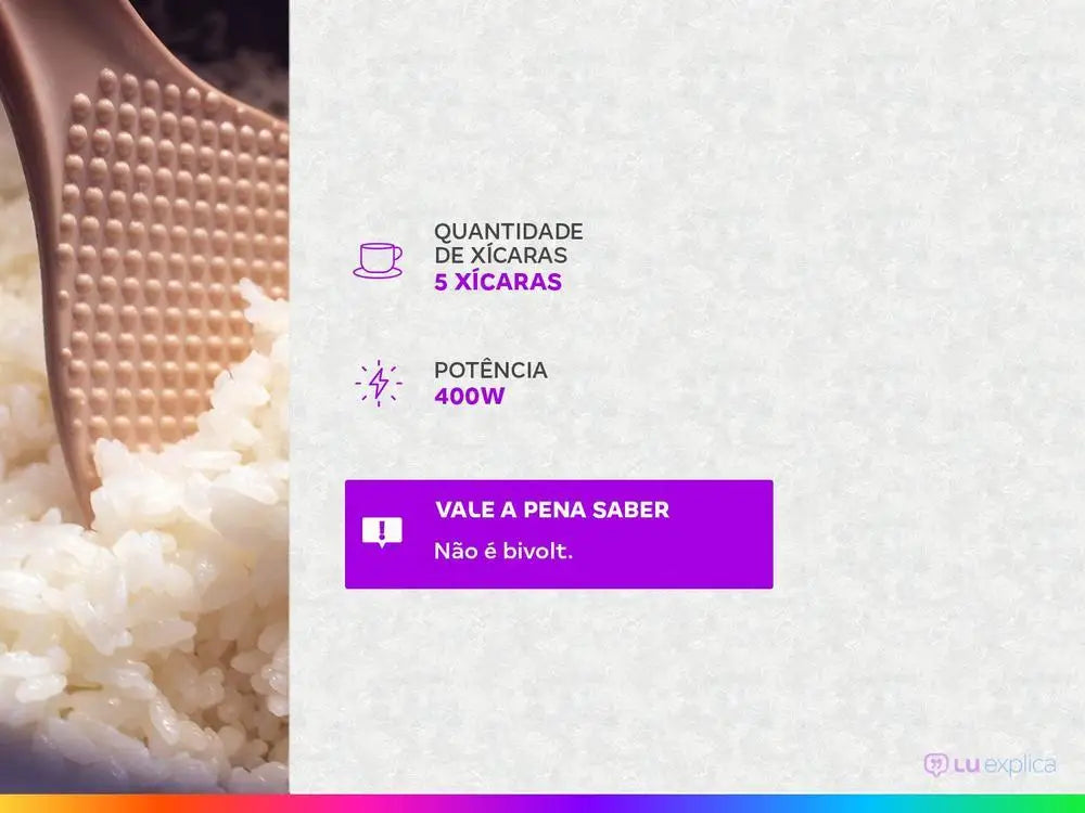 Panela elétrica de arroz Mondial Fast Rice 5 – 220V