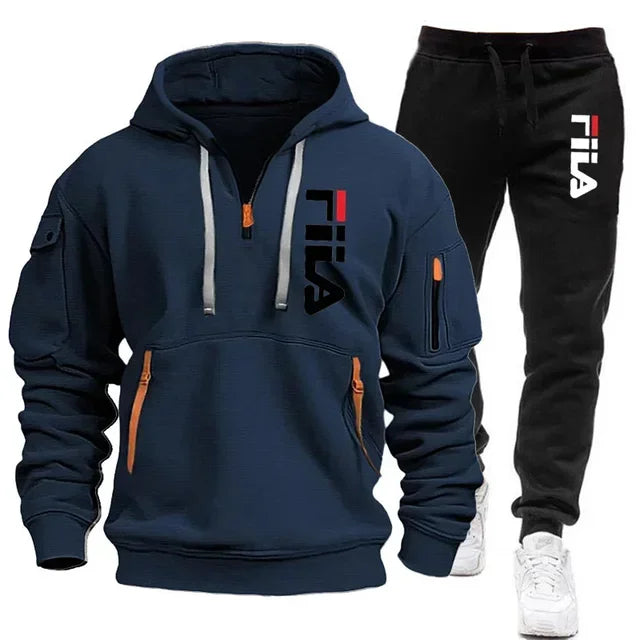 conjunto de moda masculina esportiva 2026, compostos por blusão de moletom.