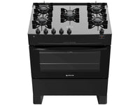 5 Hole Stove Atlas Black Glass Table Monaco Top Glass - Bivolt