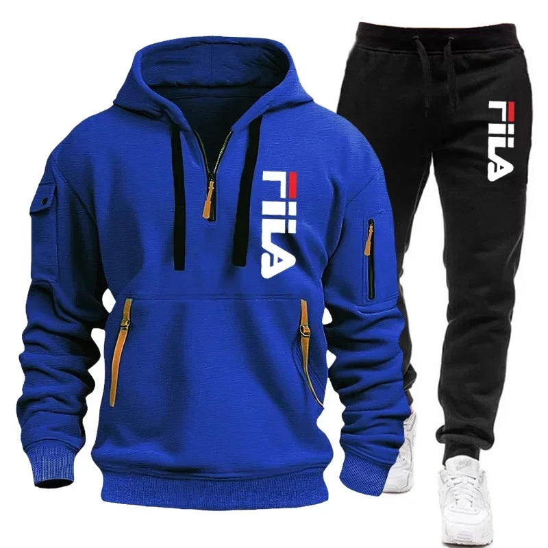 conjunto de moda masculina esportiva 2026, compostos por blusão de moletom.