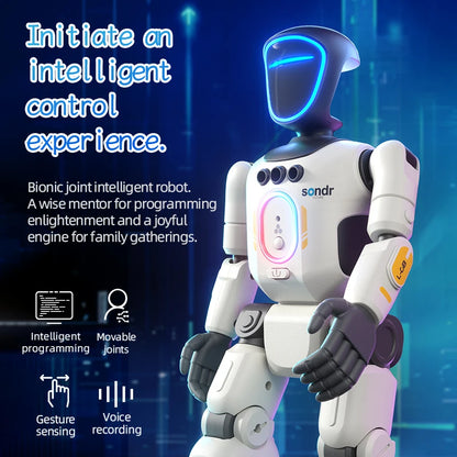 Robô Humanoide Inteligente com IA Programável com Controle Remoto 2.4G,