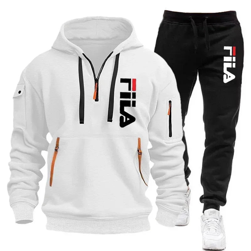 conjunto de moda masculina esportiva 2026, compostos por blusão de moletom.