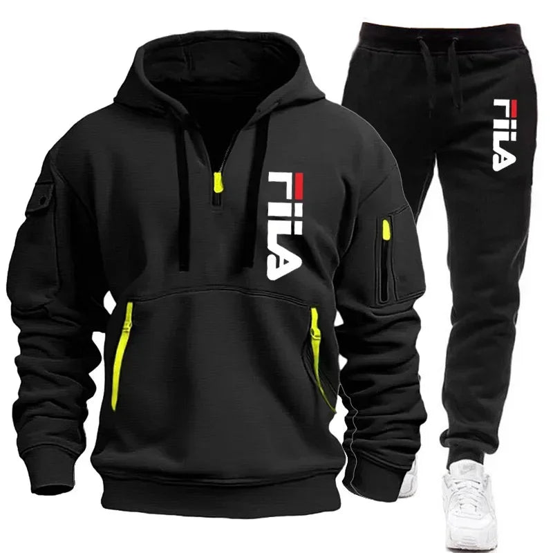 conjunto de moda masculina esportiva 2026, compostos por blusão de moletom.