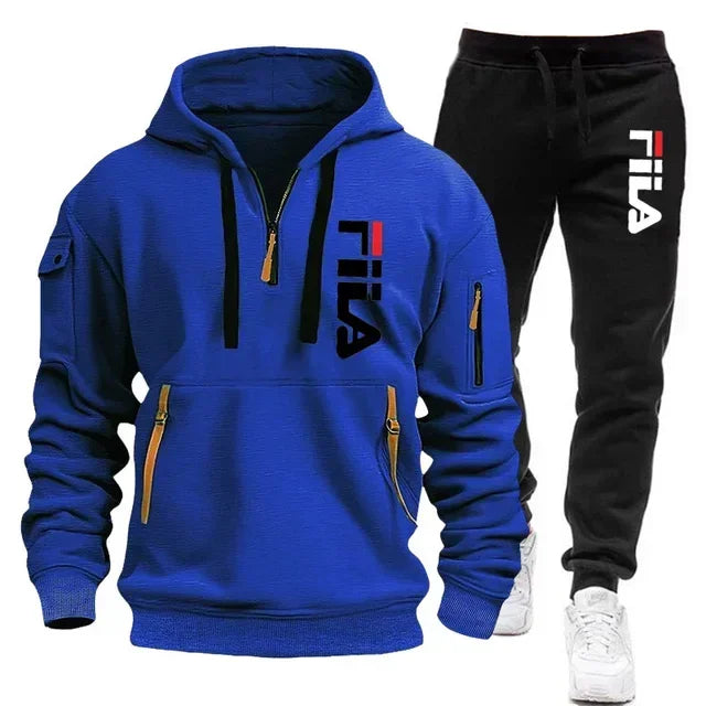 conjunto de moda masculina esportiva 2026, compostos por blusão de moletom.