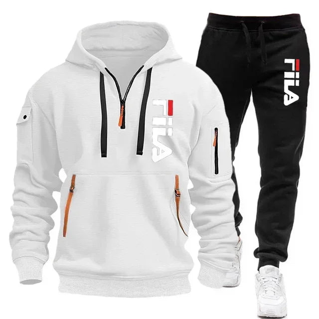 conjunto de moda masculina esportiva 2026, compostos por blusão de moletom.
