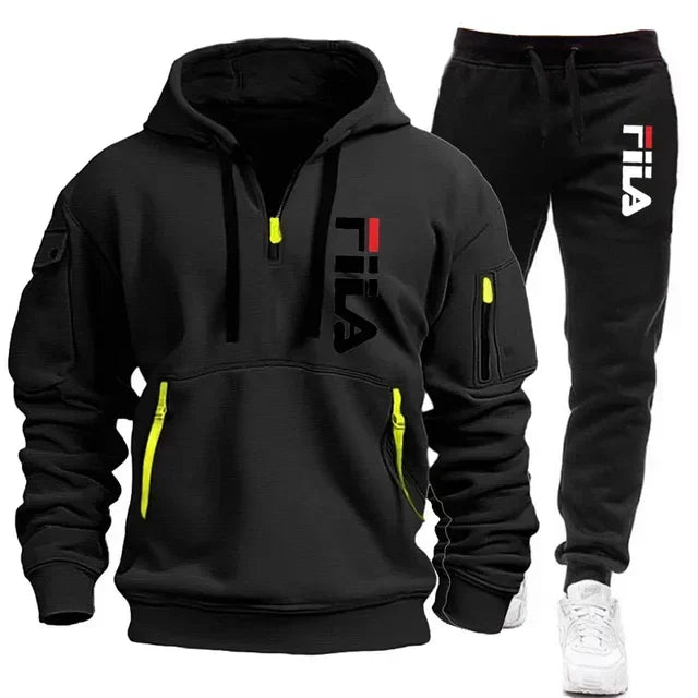 conjunto de moda masculina esportiva 2026, compostos por blusão de moletom.